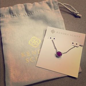 Kendra Scott Small Pendant Purple Jade Necklace